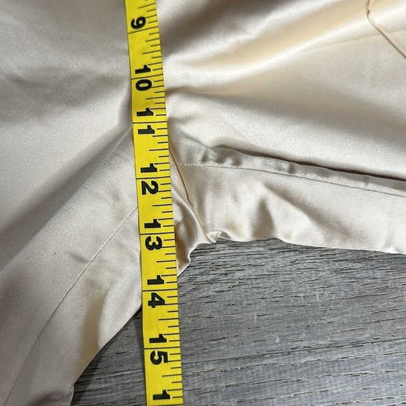 Jonathan Simkhai Duchesse-Satin Bootcut Pants High Rise in Goldish Cream Sz 8 - Picture 11 of 14